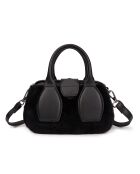 Bolso Pikasso Fur negro - 22x12x9 cm