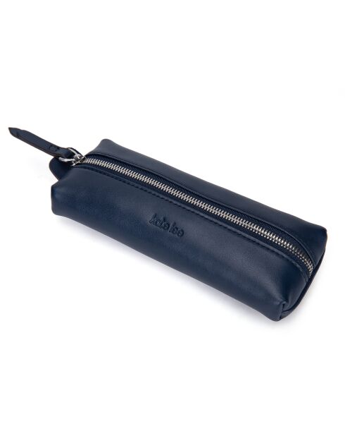Funda de piel Lea azul oscuro - 19x7x4 cm
