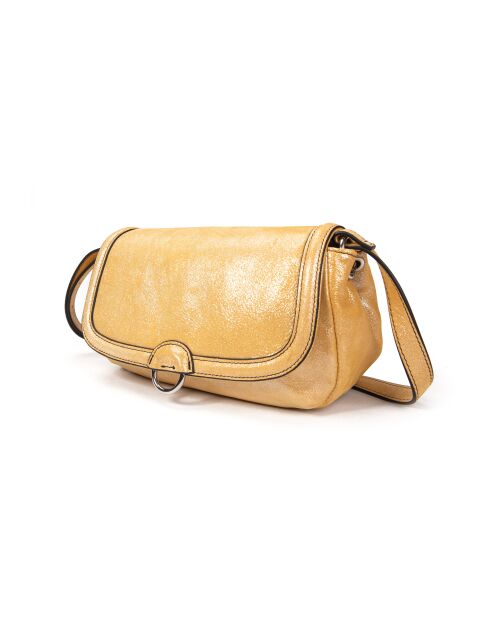 New Ully Schultertasche aus gelbem Glitzerleder - 25x13x9 cm