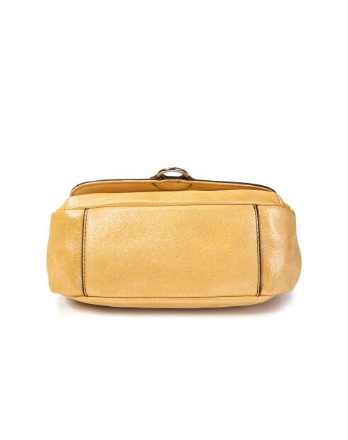 New Ully Schultertasche aus gelbem Glitzerleder - 25x13x9 cm