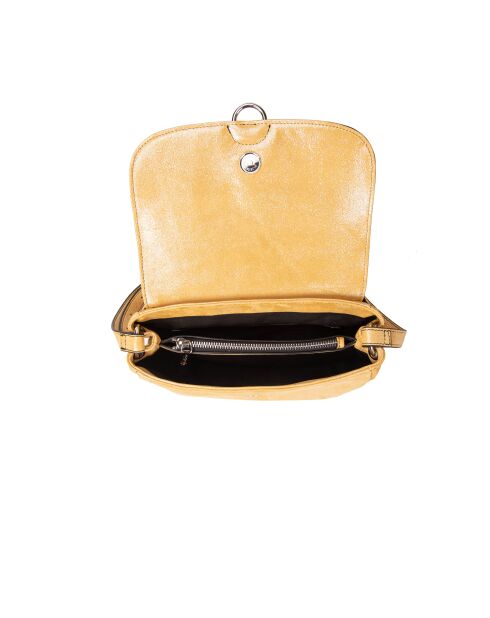 New Ully Schultertasche aus gelbem Glitzerleder - 25x13x9 cm