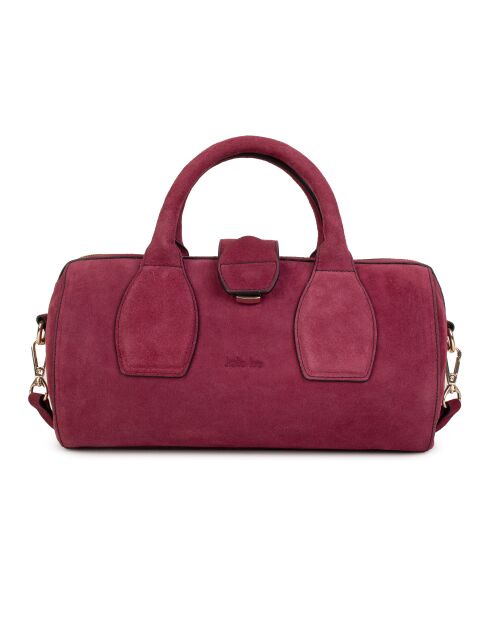 Flola V Plum leren bowlinghandtas - 29x15x13,5 cm