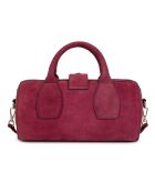 Flola V Plum leren bowlinghandtas - 29x15x13,5 cm