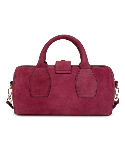 Flola V Plum leren bowlinghandtas - 29x15x13,5 cm