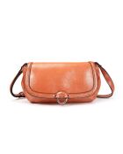 New Ully leren schoudertas glitter oranje - 25x13x9 cm