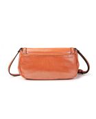 New Ully leren schoudertas glitter oranje - 25x13x9 cm