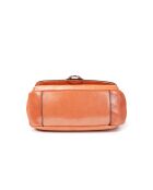 New Ully leren schoudertas glitter oranje - 25x13x9 cm