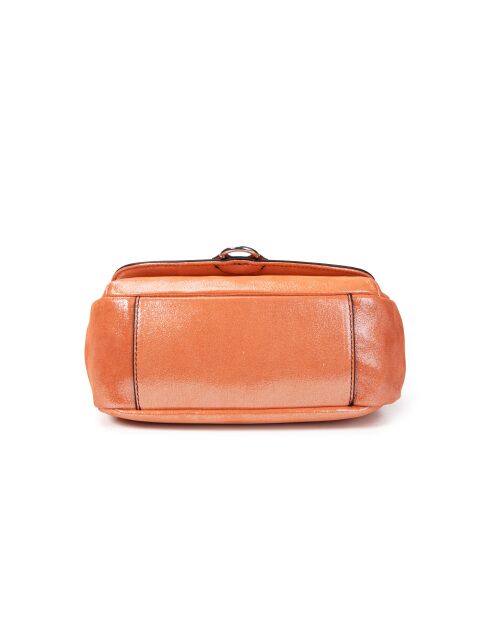 New Ully leren schoudertas glitter oranje - 25x13x9 cm