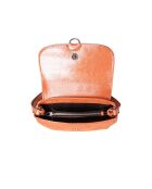 New Ully leren schoudertas glitter oranje - 25x13x9 cm