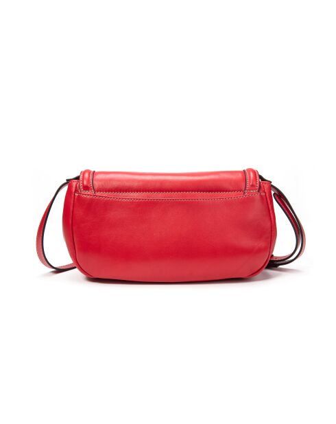 Nieuwe Ully GL karmijnrode leren schoudertas - 25x 13x 9cm