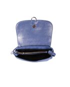 New Ully donkerblauwe leren schoudertas met glitter - 25x13x9 cm