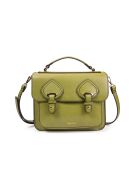 Eiffel Bag JU Schultertasche aus Leder in Säuregrün - 22x18x10 cm