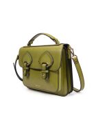 Eiffel Bag JU Schultertasche aus Leder in Säuregrün - 22x18x10 cm