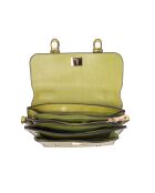 Eiffel Bag JU Schultertasche aus Leder in Säuregrün - 22x18x10 cm