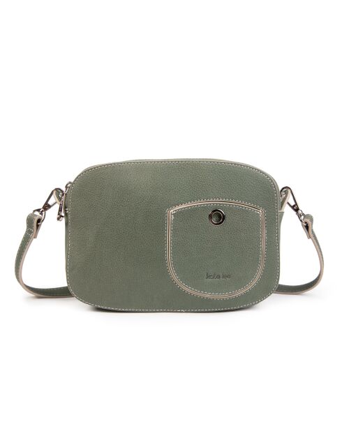 Renee VC groene leren schoudertas - 23x14x8 cm