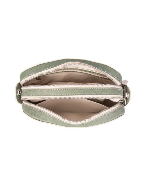 Renee VC groene leren schoudertas - 23x14x8 cm