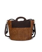 ST Tropez Fur braune Lederhandtasche - 28x25x14 cm