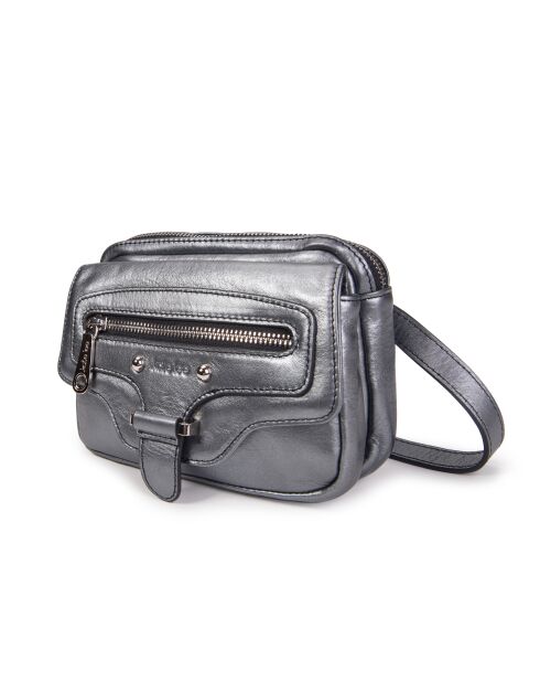 Hena Z Iron leren schoudertas - 17,5x10x6 cm