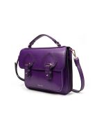 Eiffel Bag JU paarse leren boekentas - 22x18x10 cm