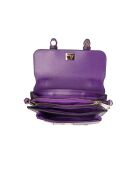 Eiffel Bag JU paarse leren boekentas - 22x18x10 cm