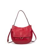 Ully GL karmijnrode leren Hobo schoudertas - 30x13x24 cm