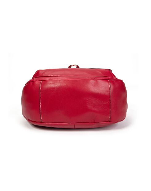 Ully GL karmijnrode leren Hobo schoudertas - 30x13x24 cm