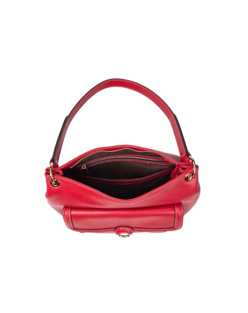 Ully GL karmijnrode leren Hobo schoudertas - 30x13x24 cm