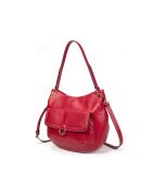 Ully GL karmijnrode leren Hobo schoudertas - 30x13x24 cm