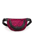 Ully Fur Leo Gürteltasche aus Rindsleder, 20 x 12 x 2,5 cm, Fuchsienrosa