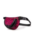 Ully Fur Leo Gürteltasche aus Rindsleder, 20 x 12 x 2,5 cm, Fuchsienrosa