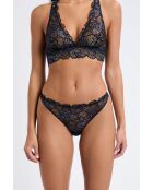 Zwart/blauwe string met reflectie