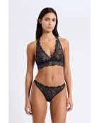 Zwart/blauwe string met reflectie