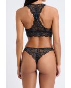 Zwart/blauwe string met reflectie