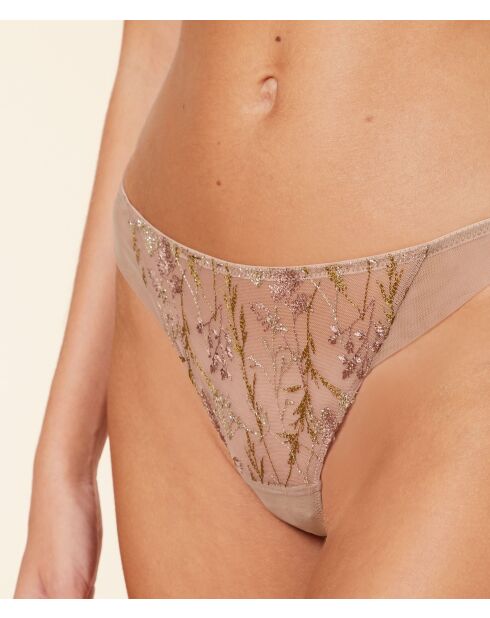 Tanga Praise mesh taupe