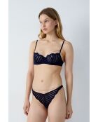 Erlesener marineblauer Tanga