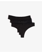 Lot de 3 tangas Jack Lace noirs