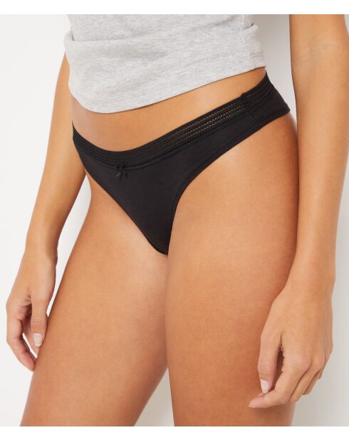 Set van 3 zwarte Jack Lace tanga's