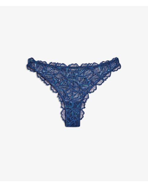 Middernachtblauwe string met reflectie