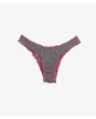 Amber Glanzende groen/roze string