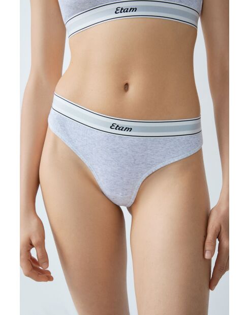 Gezellige lichtgrijze string