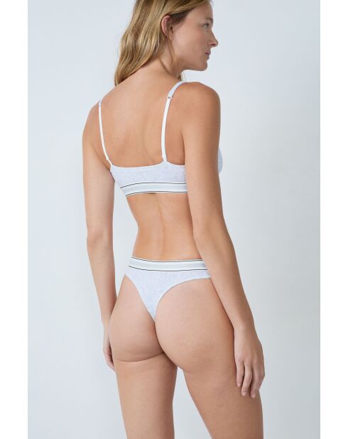 Gezellige lichtgrijze string