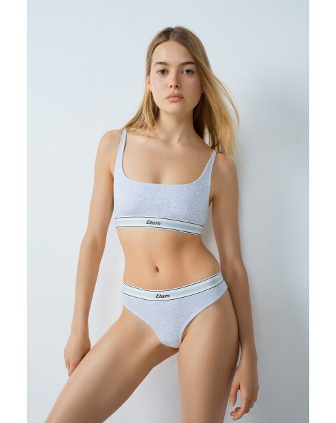 Gezellige lichtgrijze string