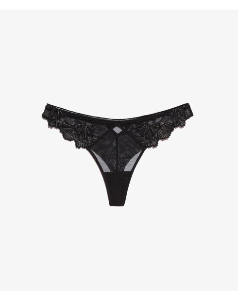 Tanga Palmes noir
