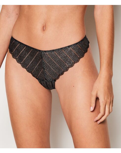 Tanga negra Illusions