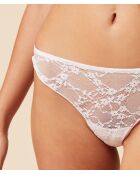 Pflanzengefärbter ecrufarbener Spitzentanga