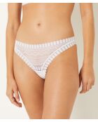 Ecru string met diamanten