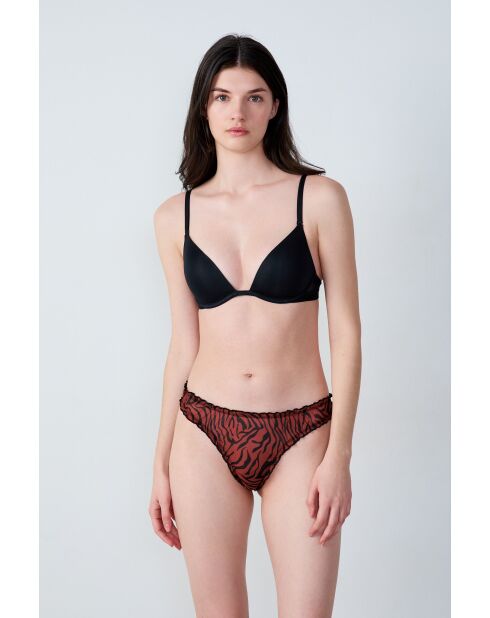 Set von 3 Joellie schwarz/roten Tangas