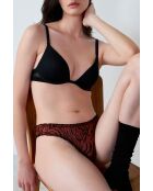 Set von 3 Joellie schwarz/roten Tangas