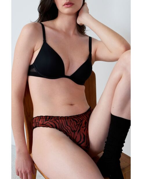 Set von 3 Joellie schwarz/roten Tangas