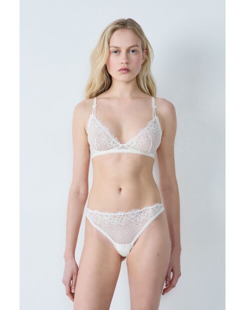 Ecru Brillance Tanga